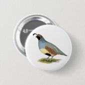 Gambels woestijnkwartel ronde button 5,7 cm (Voorkant /achterkant)