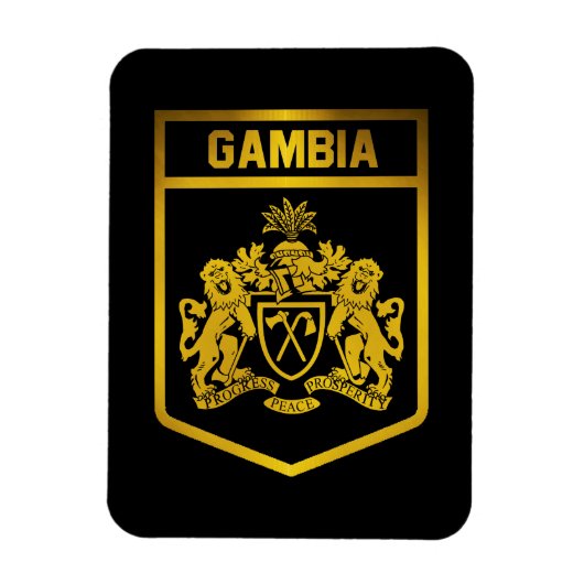 Gambia Emblem Magneet (Verticaal)