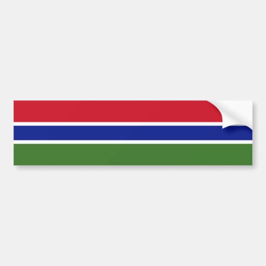 Gambia Flag Bumpersticker (Voorkant)