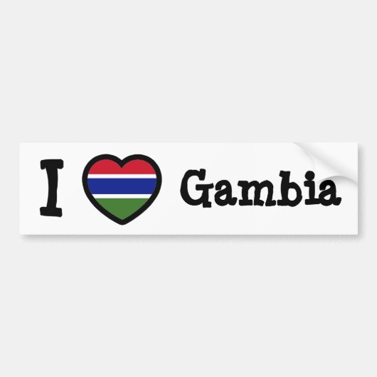 Gambia Flag Bumpersticker (Voorkant)