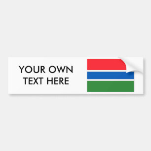 Gambia Flag Bumpersticker