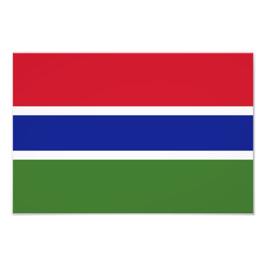 Gambia Flag Foto Afdruk (Voorkant)