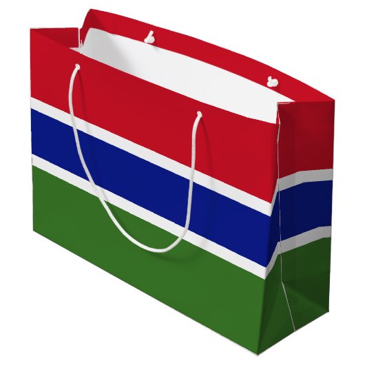 Gambia Flag Groot Cadeauzakje (Achterkant Gekanteld)