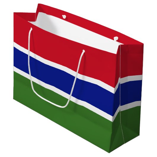 Gambia Flag Groot Cadeauzakje (Voorkant Gekanteld)