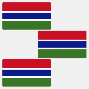 Gambia Flag Labels
