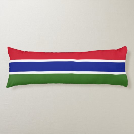 Gambia Flag Lichaamskussen (Voorkant)