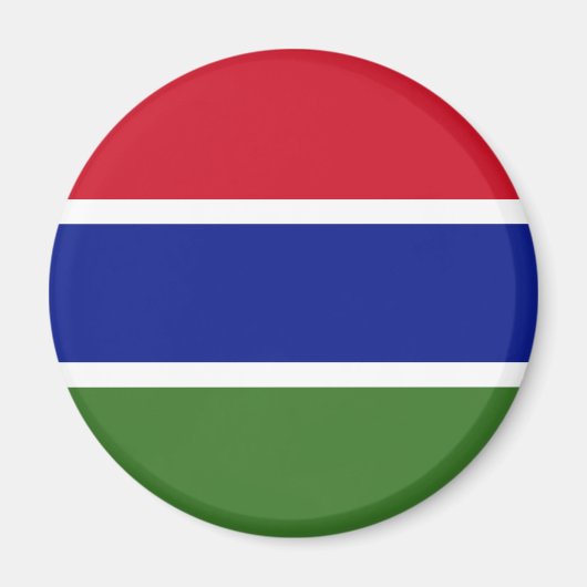 Gambia Flag Magnet Magneet (Voorkant)