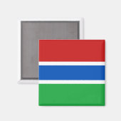 Gambia Flag Magnet Magneet (Voorkant / Achterkant)