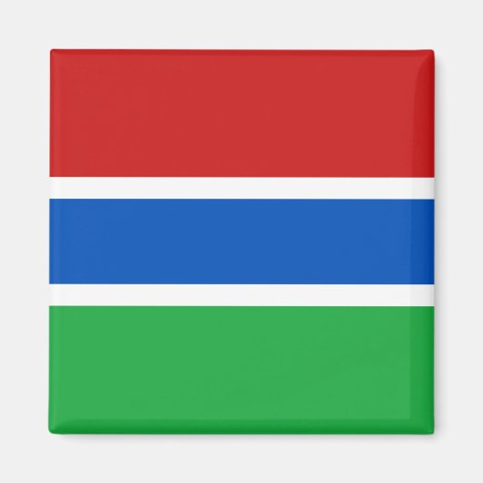 Gambia Flag Magnet Magneet (Voorkant)