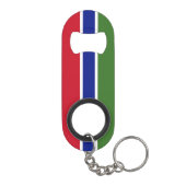 Gambia Flag Mini Flessenopener (Achterkant)