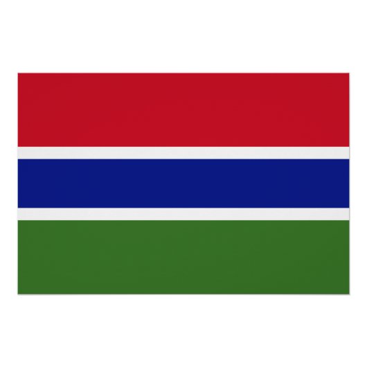 Gambia Flag Perfect Poster (Voorkant)