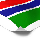 Gambia Flag Poster Print (Hoek)