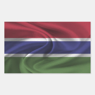 Gambia Flag Rechthoekige Sticker