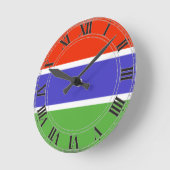 Gambia Flag Ronde Klok (Hoek)