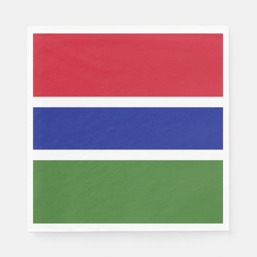 Gambia Flag Servet (Voorkant)