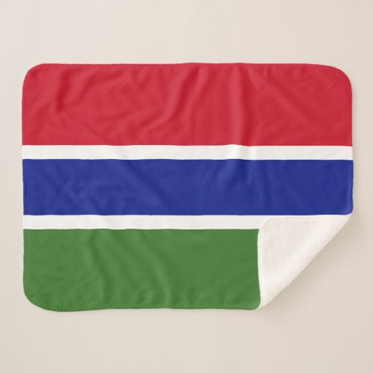 Gambia Flag Sherpa Deken (Voorkant (horizontaal))