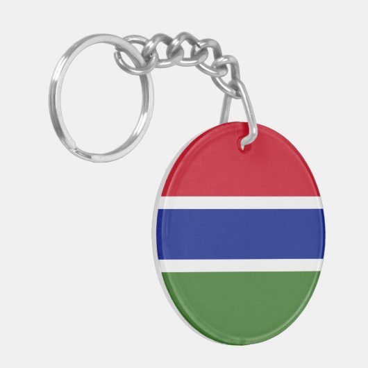 Gambia Flag Sleutelhanger (Voorkant Links)