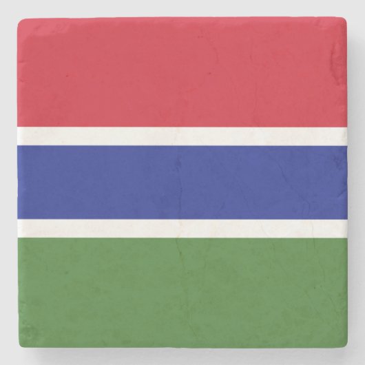 Gambia Flag Stenen Onderzetter (Voorkant)