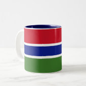 Gambia Flag Tweekleurige Koffiemok (Voorkant links)