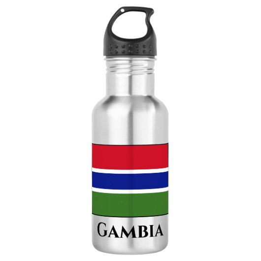Gambia Flag Waterfles (Voorkant)