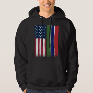 Gambia Gambia Amerikaanse vlaggen Proud Verenigde Hoodie
