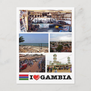 Gambia - I Love - Briefkaart