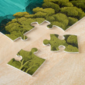 Gambia Illustration Travel Art Vintage Legpuzzel (Zijkant)