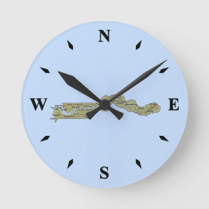Gambia Map Clock Ronde Klok
