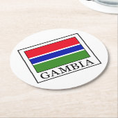 Gambia Ronde Kartonnen Onderzetter (Gebogen)