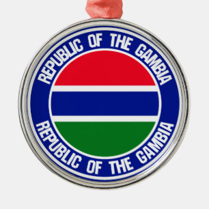 Gambia Round Emblem Metalen Ornament