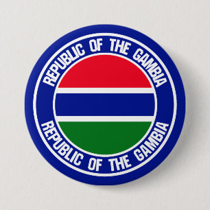 Gambia Round Emblem Ronde Button 7,6 Cm