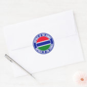Gambia Round Emblem Ronde Sticker (Envelop)