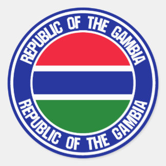 Gambia Round Emblem Ronde Sticker