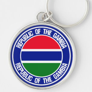 Gambia Round Emblem Sleutelhanger