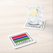 Gambia Vierkante Kartonnen Onderzetter (Insitu)