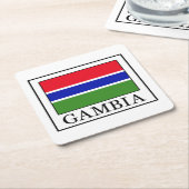 Gambia Vierkante Kartonnen Onderzetter (Schuin)