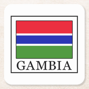 Gambia Vierkante Kartonnen Onderzetter