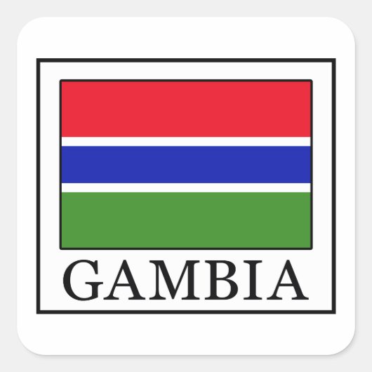 Gambia Vierkante Sticker (Voorkant)