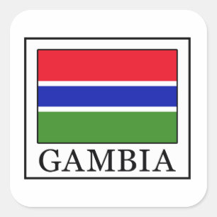 Gambia Vierkante Sticker