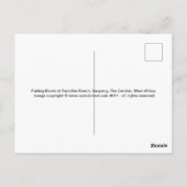 Gambia Vist het Briefkaart Boats (Achterkant)