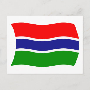 Gambia Vlag Ansichtkaart Briefkaart
