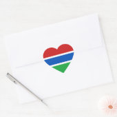 Gambia Vlag Hart Sticker (Envelop)
