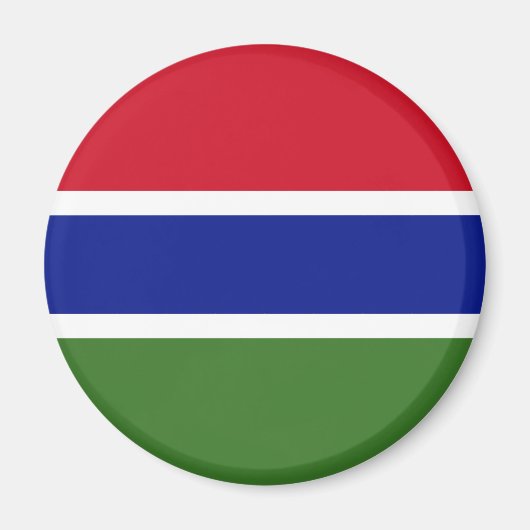 Gambia vlag Magnet Magneet (Voorkant)