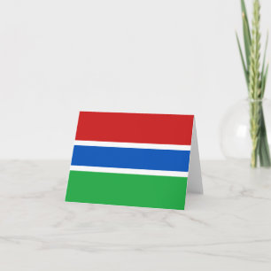 Gambia Vlag Notitiekaart