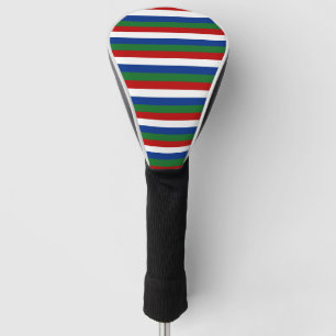 Gambia Vlag Strepen Land Patroon Symbool Rood Grij Golfheadcover