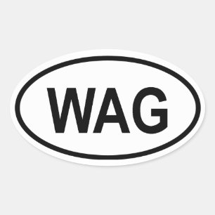 Gambia "WAG" Ovale Sticker