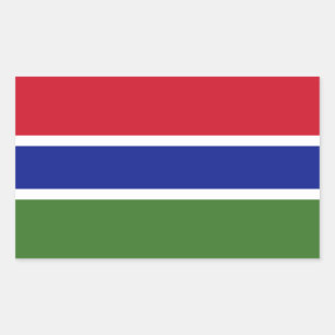 Gambiaanse vlag rechthoekige sticker