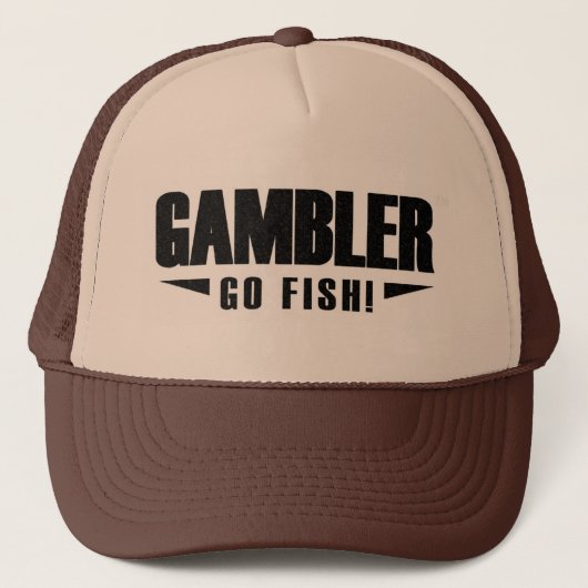 Gambler Black Logo Trucker Hat Trucker Pet (Voorkant)