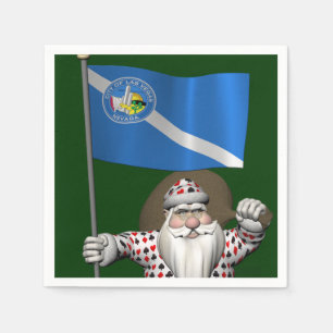 Gambler Santa Claus met inzending van Las Vegas Servetten