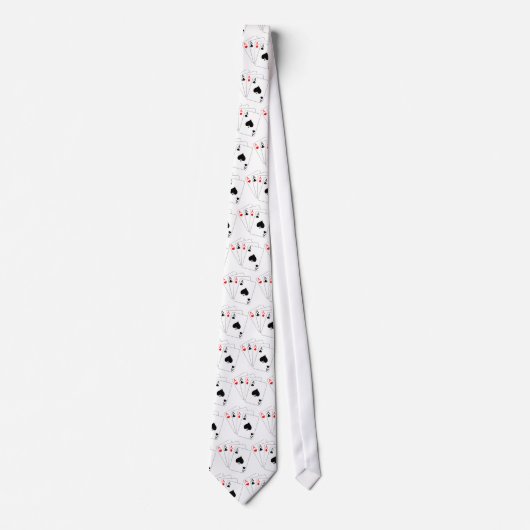 Gambler Stropdas Necktie aanpassen - Aces (Voorkant)
